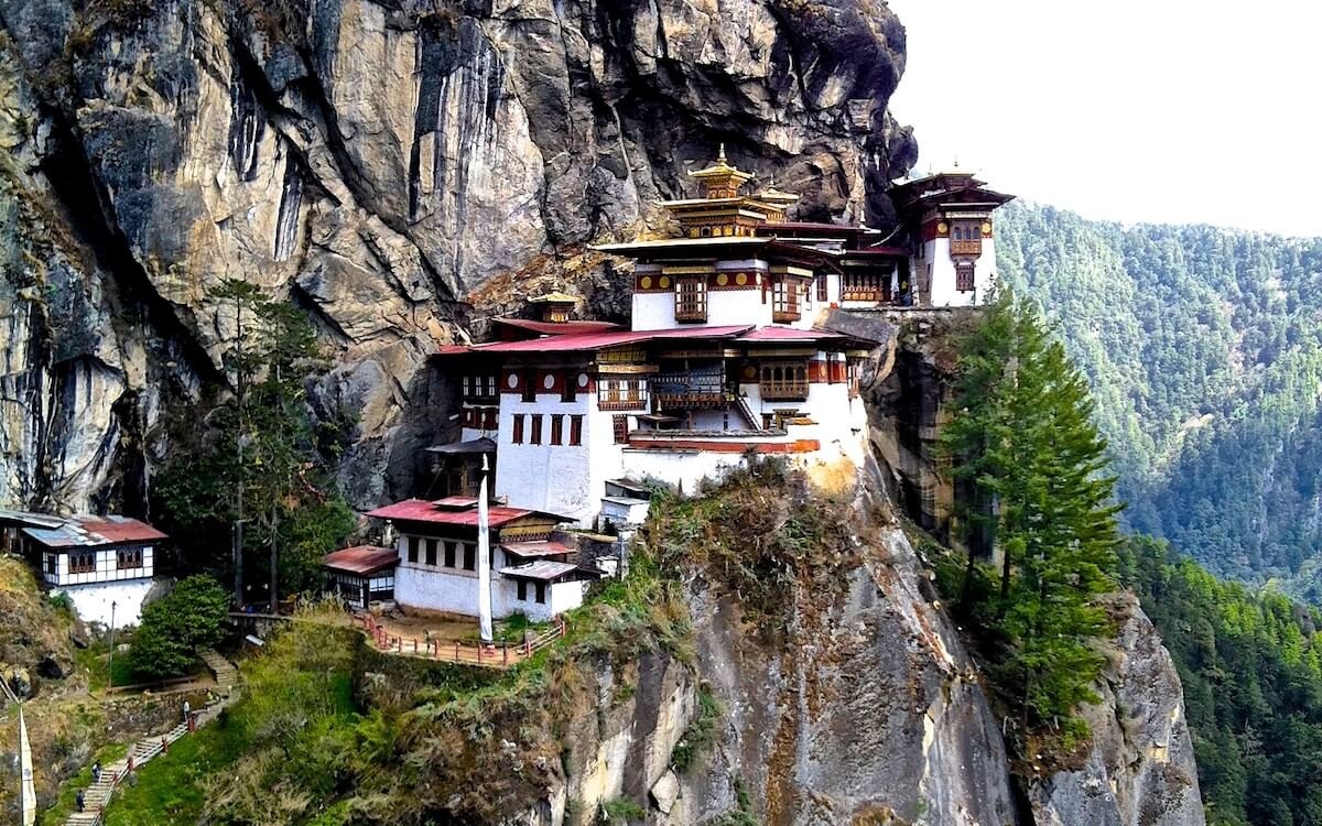 View of Paro Taksang (Tiger's Nest) in Bhutan